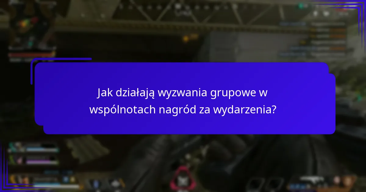 Jak działają wyzwania grupowe w wspólnotach nagród za wydarzenia?
