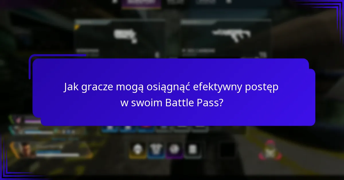 Jak gracze mogą osiągnąć efektywny postęp w swoim Battle Pass?