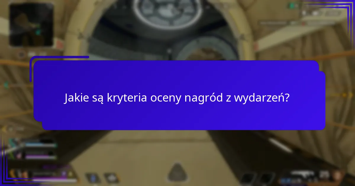 Jakie są kryteria oceny nagród z wydarzeń?
